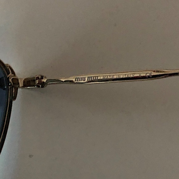 Miu Miu Scenique Collection Metal mirrored Cat-Eye Sunglasses Pale Gold 61mm main image 8